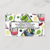 Hintergrundinformationen zu den Gesundheitsgetränk Visitenkarte (Rückseite)