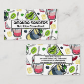 Hintergrundinformationen zu den Gesundheitsgetränk Visitenkarte (Vorne/Hinten)