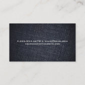 Hintergrundinformationen zu Denim-Material Visitenkarte (Rückseite)