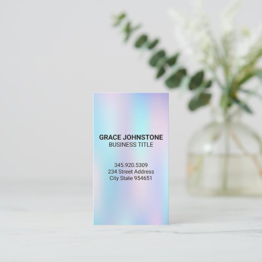 Hintergrundinformationen zu farbigen Graidents Visitenkarte (Stehend Vorderseite)
