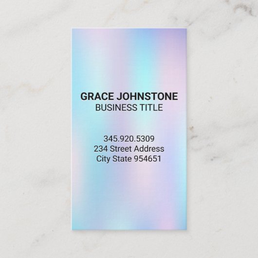 Hintergrundinformationen zu farbigen Graidents Visitenkarte (Vorderseite)