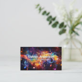 Hintergrundinformationen zu farbigen Sound-Musical Visitenkarte (Stehend Vorderseite)