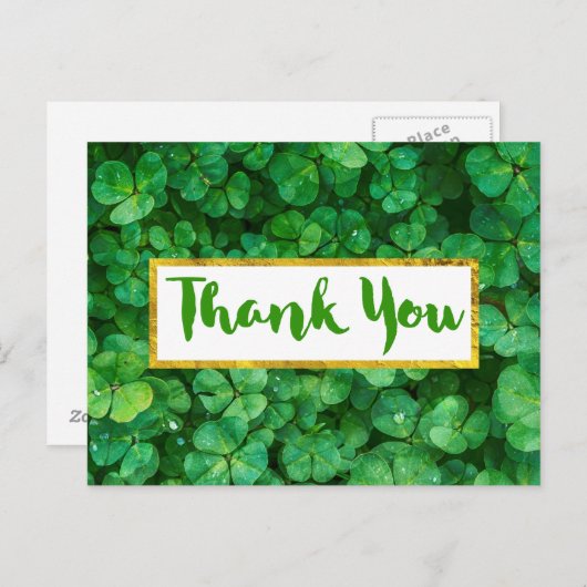 Hintergrundinformationen zu Green Clover-Blätter Postkarte (Vorne/Hinten)