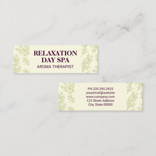 Hintergrundinformationen zu Juniper Branches Mini Visitenkarte (Vorne/Hinten)