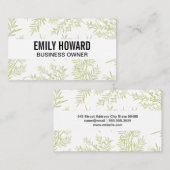 Hintergrundinformationen zu Juniper Branches Visitenkarte (Vorne/Hinten)