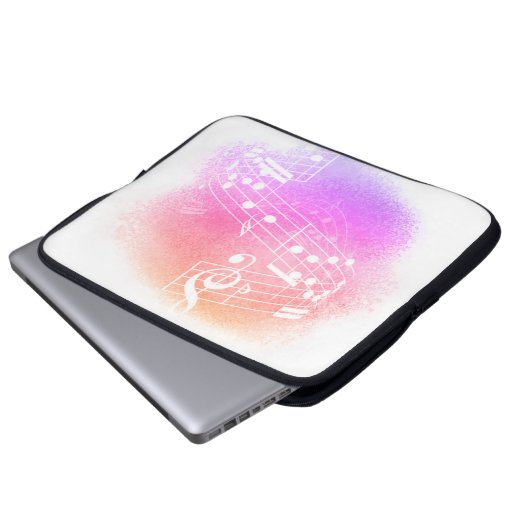 Hintergrundinformationen zu Lila Grunge-Musiksendu Laptopschutzhülle (Vorne Knopf)