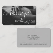 Hintergrundinformationen zu Massage Text Foto BW Visitenkarte (Vorne/Hinten)