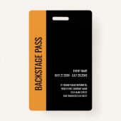 Hintergrundinformationen zu Musikveranstaltungen Ausweis (Rückseite)