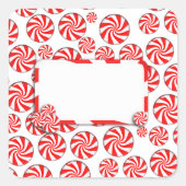 Hintergrundinformationen zu Peppermint Candy mit a Quadratischer Aufkleber (Vorderseite)