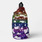 Hintergrundinformationen zu Regenbogenbüchern Crossbody Bag (Vorderseite)