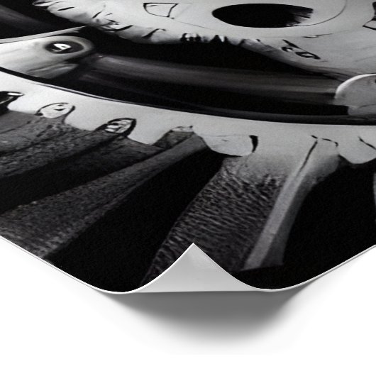 Hintergrundinformationen zu Surreal Steampunk Gear Poster (Ecke)