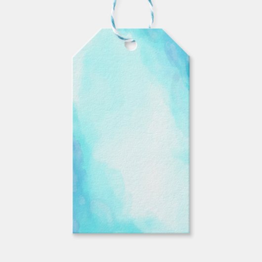 Hintergrundinformationen zum Blue Watercolor Sky Geschenkanhänger (Vorderseite)