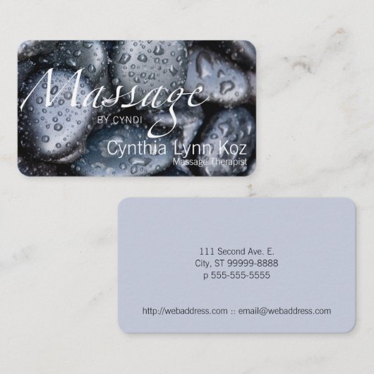 Hintergrundinformationen zum Foto "Massentext" Visitenkarte (Vorne/Hinten)