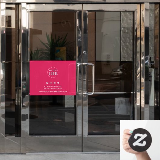 Hintergrundinformationen zum Hinzufügen von Logos Fensteraufkleber (Büro Tür)