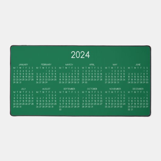 Hintergrundinformationen zum Kalender 2024 - Grüne Schreibtischunterlage (Vorderseite)
