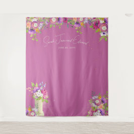 Hintergrundinformationen zum Maulbeerrosa Foto Bri Wandteppich