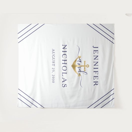 Hintergrundinformationen zum Nautical Gold Anchor Wandteppich (Vorderseite (Horizontal))