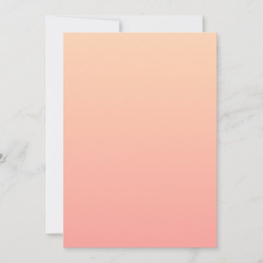 Hintergrundinformationen zum Peach Gradient Einladung (Vorderseite)