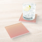 Hintergrundinformationen zum Peach Gradient Glasuntersetzer (Schrägansicht)