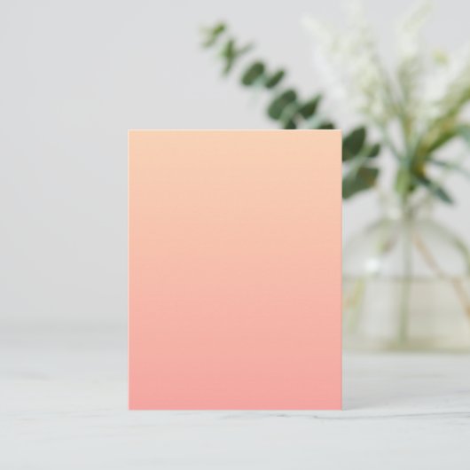 Hintergrundinformationen zum Peach Gradient Postkarte (Stehend Vorderseite)