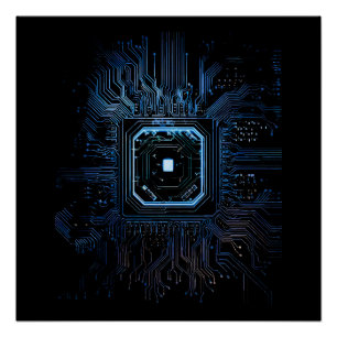 Hintergrundinformationen zum Schwarzen IT-Computer Poster