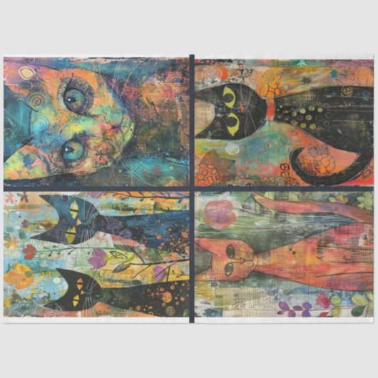 Hintergrundinformationen zum Thema "Künstlerkatze" Seidenpapier (Vorderseite)