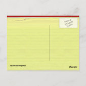 Hintergrundinformationen zur gelben Linde School Postkarte (Rückseite)