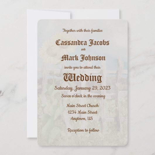 Hintergrundinformationen zur Sonnenblumenwelt Einladung (Vorderseite)