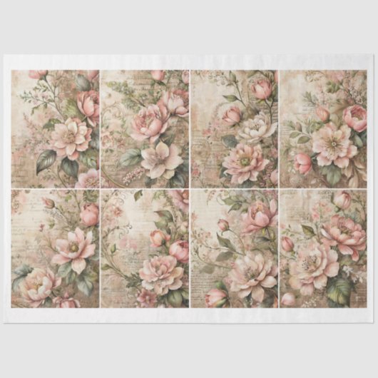 Hintergrundinformationen zur Viktorianischen Blume Seidenpapier (Vorderseite)