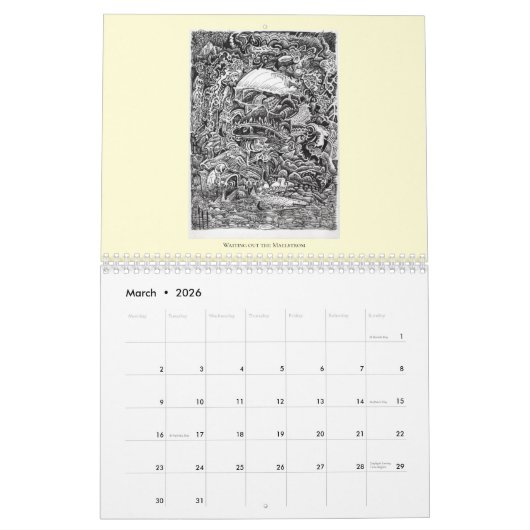 Hintergrundkalender III 2024 (Doppelseite) Kalender (Mär 2026)