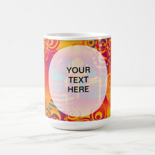 Hintergrundkomposition - Moderner farbiger Kreis Kaffeetasse