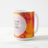Hintergrundkomposition - Moderner farbiger Kreis Kaffeetasse (VorderseiteRechts)