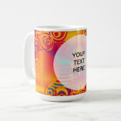 Hintergrundkomposition - Moderner farbiger Kreis Kaffeetasse (Vorderseite Links)