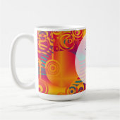 Hintergrundkomposition - Moderner farbiger Kreis Kaffeetasse (Links)