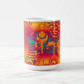 Hintergrundkomposition - Moderner farbiger Kreis Kaffeetasse (Mittel)