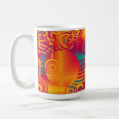 Hintergrundkomposition - Moderner farbiger Kreis Kaffeetasse (Links)