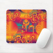 Hintergrundkomposition - Moderner farbiger Kreis Mousepad (Mit Mouse)