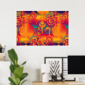 Hintergrundkomposition - Moderner farbiger Kreis Poster (Heimbüro)