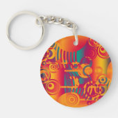 Hintergrundkomposition - Moderner farbiger Kreis Schlüsselanhänger (Vorderseite)