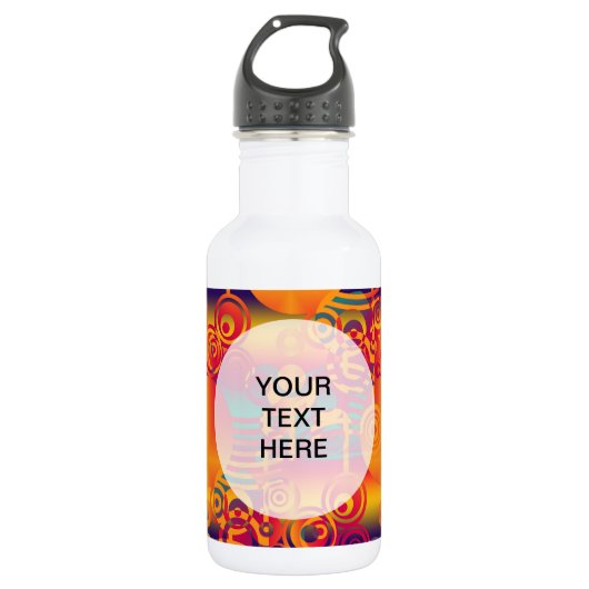 Hintergrundkomposition - Moderner farbiger Kreis Trinkflasche (Vorderseite)