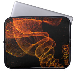 Hintergrundkreise Fraktal-Vorlage Laptopschutzhülle