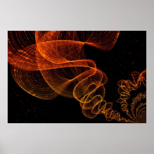 Hintergrundkreise Fraktal-Vorlage Poster (Vorne)