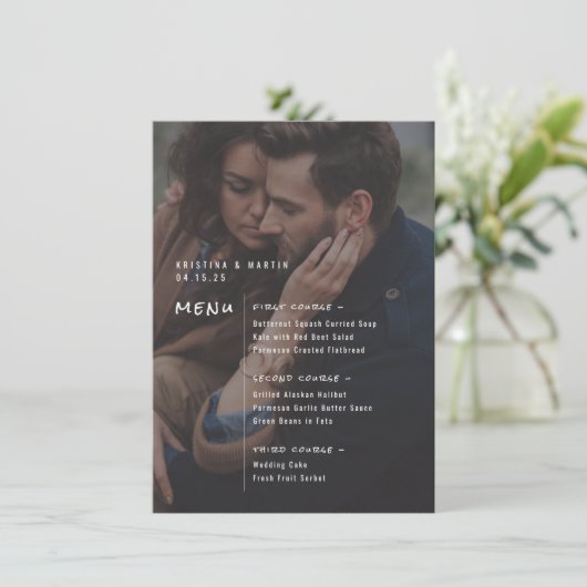 Hintergrundmenü für das Favorit-Foto Menükarte (Stehend Vorderseite)