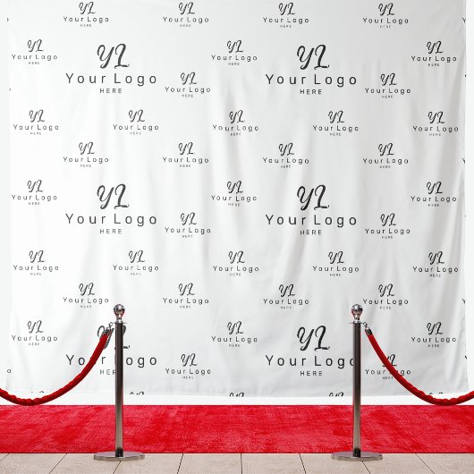 Hintergrundmesse für das White Custom Business Log Wandteppich