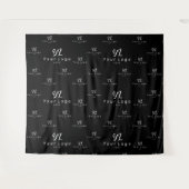 Hintergrundmesse zum Thema "Schwarzes Firmenlogo" Wandteppich (Vorderseite (Horizontal))