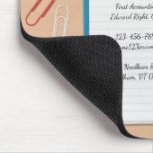 Hintergrundmousepad der Rechnungsstelle Mousepad (Ecke)