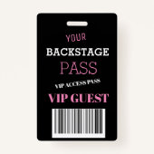 Hintergrundmusik Festival Rosa Zugangskarte VIP Ausweis (Vorderseite)
