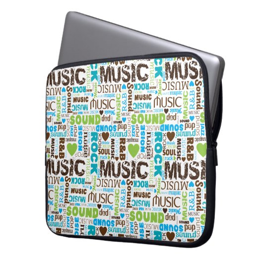 Hintergrundmusik Notebook-Rückenlehne Laptopschutzhülle (Vorderseite Links)