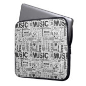 Hintergrundmusik Notebook-Rückenlehne Laptopschutzhülle (Vorderseite Links)