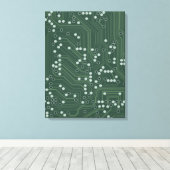 Hintergrundmuster Art des Green Circuit Board Leinwanddruck (Insitu (Holzboden))